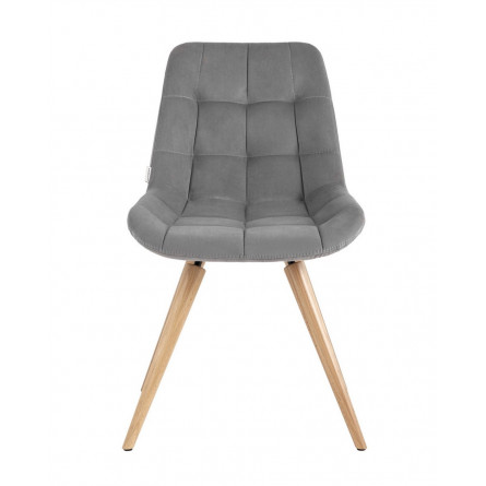 Флекс на деревянных ножках велюр серый