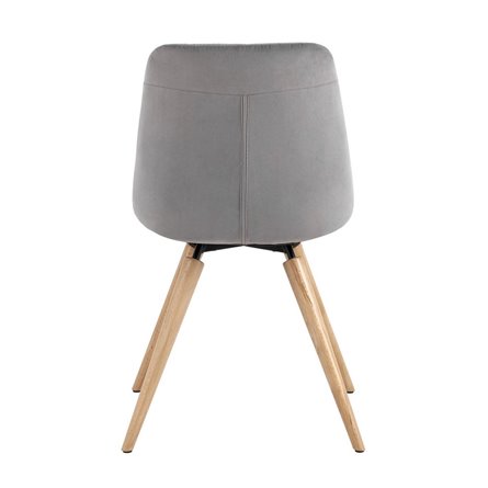 Флекс на деревянных ножках велюр серый