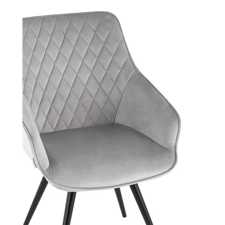 вращающийся Сеул велюр светло-серый