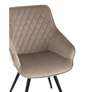 вращающийся Сеул велюр серо-бежевый