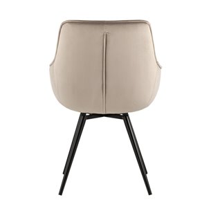 вращающийся Сеул велюр серо-бежевый