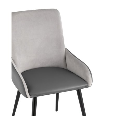 Мюнхен экокожа серая велюр серый