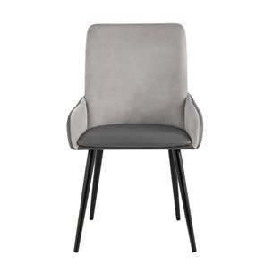 Мюнхен экокожа серая велюр серый