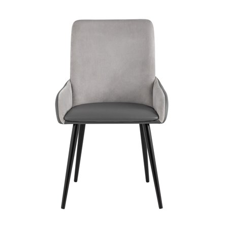 Мюнхен экокожа серая велюр серый