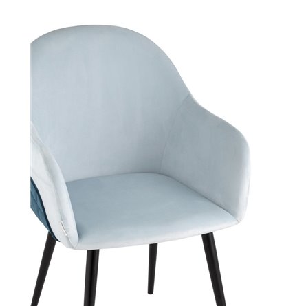 Новел велюр светло-голубой с синей спинкой