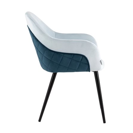 Новел велюр светло-голубой с синей спинкой