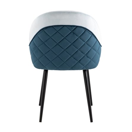 Новел велюр светло-голубой с синей спинкой