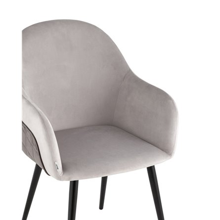 Новел велюр светло-серый с темно-серой спинкой