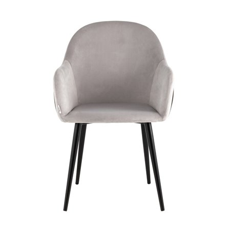 Новел велюр светло-серый с темно-серой спинкой