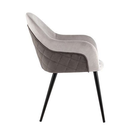 Новел велюр светло-серый с темно-серой спинкой