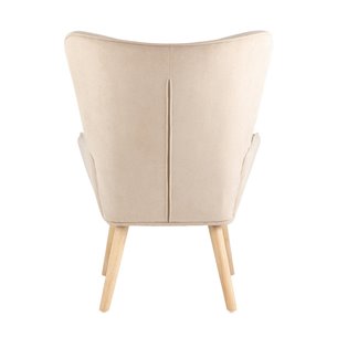 Флекс на деревянных ножках велюр капучино