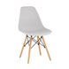 Eames Style DSW светло-серый, литой полипропилен, стальной каркас, натуральный массив бука