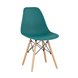 Eames Style DSW темно-бирюзовый, литой полипропилен, стальной каркас, натуральный массив бука