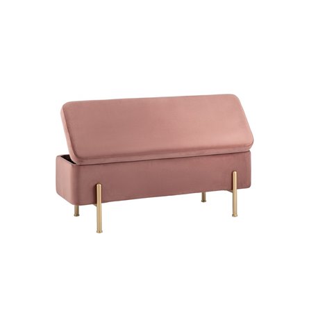 Болейн с ящиком велюр розовый
