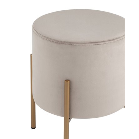 Кейси велюр серо-бежевый ножки золото