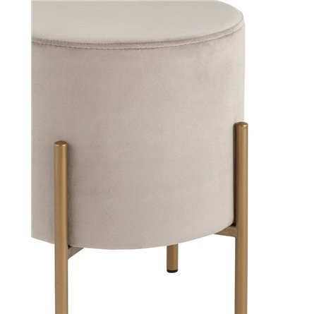 Кейси велюр серо-бежевый ножки золото