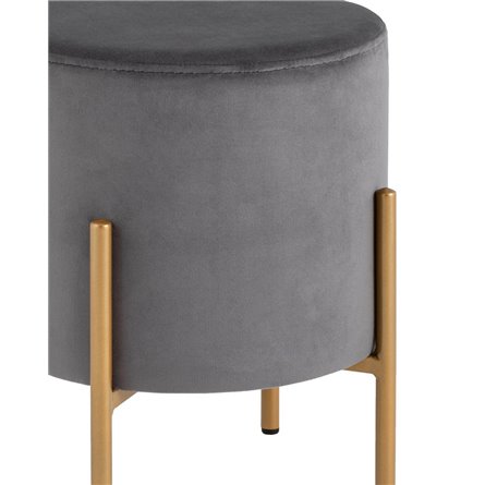 Кейси велюр серый ножки золото