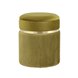 Миранда с ящиком велюр оливковый с декоративным золотым ободком