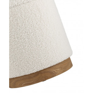 Пуф с ящиком Долли L тедди белый