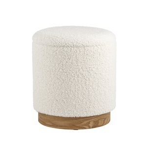 Пуф с ящиком Долли S тедди белый