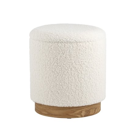 Пуф с ящиком Долли S тедди белый