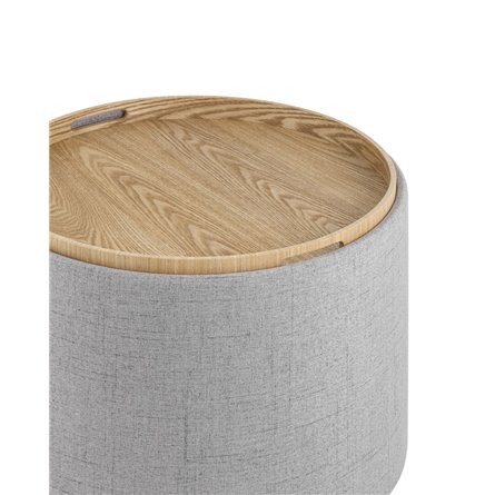 с ящиком Хюгге L рогожка серый двухстороння крышка