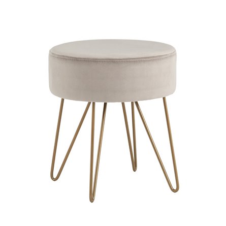 Спейси велюр серо-бежевый ножки золото