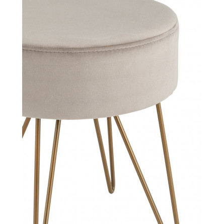 Спейси велюр серо-бежевый ножки золото