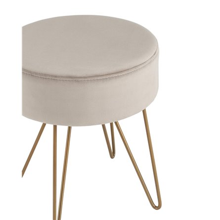 Спейси велюр серо-бежевый ножки золото
