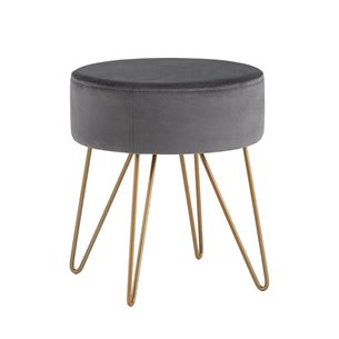 Спейси велюр серый ножки золото