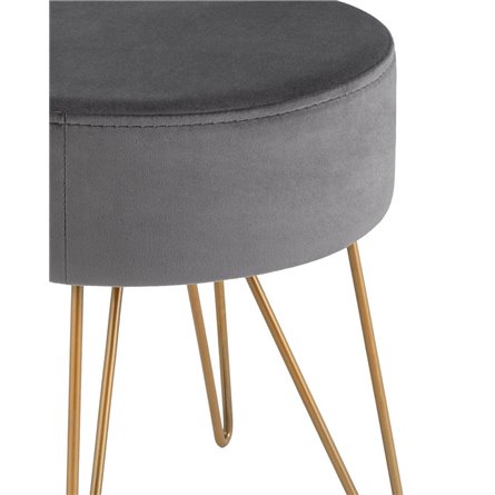 Спейси велюр серый ножки золото