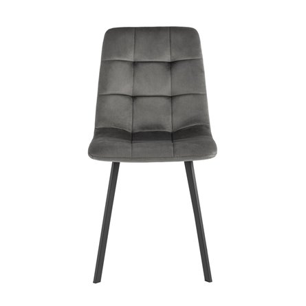 Chilly велюр антрацитовый ножки металлические плоской формы