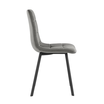 Chilly велюр антрацитовый ножки металлические плоской формы