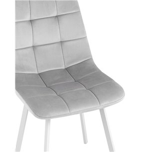 Chilly велюр серебристый ножки белые