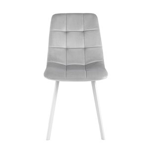 Chilly велюр серебристый ножки белые