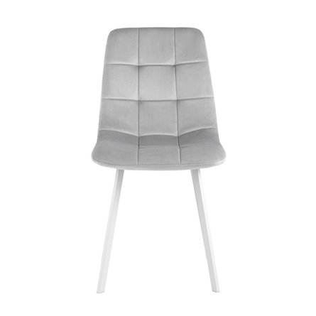 Chilly велюр серебристый ножки белые