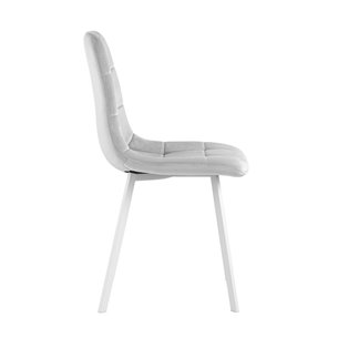 Chilly велюр серебристый ножки белые