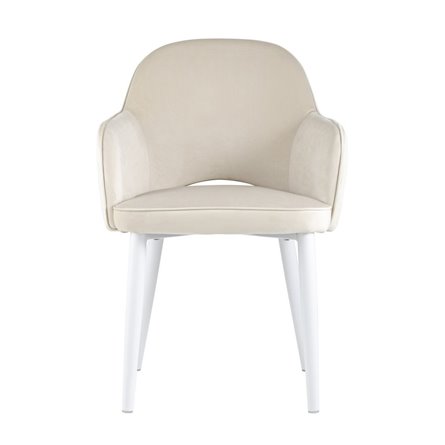 Chilly велюр серебристый ножки белые