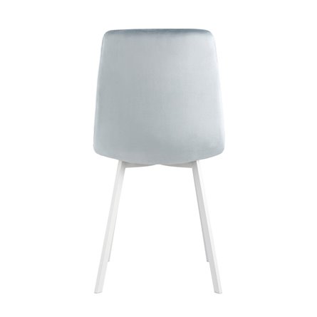 Chilly велюр серо-голубой ножки белые