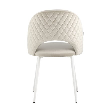 Меган NEW велюр с ромбами бежевый белые ножки