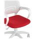 TopChairs ST-BASIC-W красная ткань крестовина белый пластик TopChairs ST-BASIC-W красная ткань крестовина белый пластик