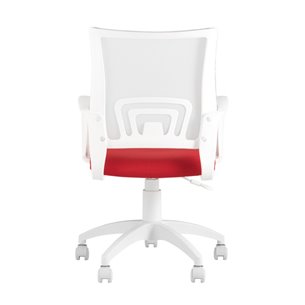 TopChairs ST-BASIC-W красная ткань крестовина белый пластик