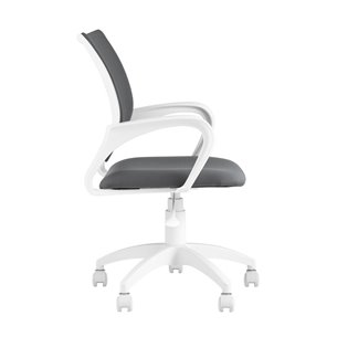 Topchairs ST-BASIC-W серая ткань крестовина белый пластик