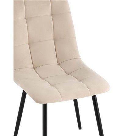 для кухни Oliver велюр бежевый ножки черные металл