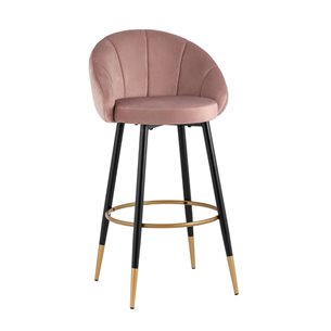 барный Наоми велюр розовый