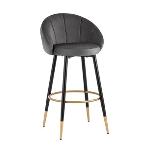 барный Наоми велюр серый