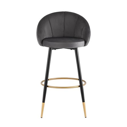 барный Наоми велюр серый