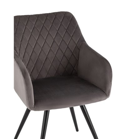 вращающийся Дастин велюр тёмно-серый