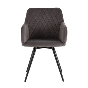 вращающийся Дастин велюр тёмно-серый