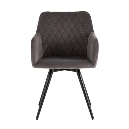 вращающийся Дастин велюр тёмно-серый